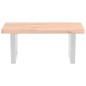 vidaXL Waschbeckenregal Wandmontage Stahl und Massivholz Buche vidaXL Waschbeckenregal Wandmontage Stahl und Massivholz Buche