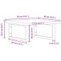vidaXL Waschbeckenregal Wandmontage Stahl und Massivholz Buche vidaXL Waschbeckenregal Wandmontage Stahl und Massivholz Buche