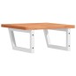 vidaXL Waschbeckenregal Wandmontage Stahl und Massivholz Buche vidaXL Waschbeckenregal Wandmontage Stahl und Massivholz Buche