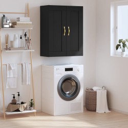 Wandschrank Schwarz 69,5x34x90 cm Holzwerkstoff