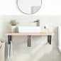 vidaXL Waschbeckenregal Wandmontage Stahl und Massivholz Buche vidaXL Waschbeckenregal Wandmontage Stahl und Massivholz Buche