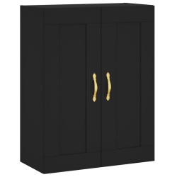 Wandschrank Schwarz 69,5x34x90 cm Holzwerkstoff