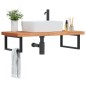 vidaXL Waschbeckenregal Wandmontage Stahl und Massivholz Buche vidaXL Waschbeckenregal Wandmontage Stahl und Massivholz Buche