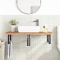 vidaXL Waschbeckenregal Wandmontage Stahl und Massivholz Buche vidaXL Waschbeckenregal Wandmontage Stahl und Massivholz Buche