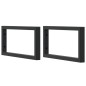 vidaXL Waschbeckenregal Wandmontage Stahl und Massivholz Buche vidaXL Waschbeckenregal Wandmontage Stahl und Massivholz Buche