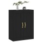 Wandschrank Schwarz 69,5x34x90 cm Holzwerkstoff Wandschrank Schwarz 69,5x34x90 cm Holzwerkstoff