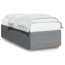 vidaXL Bettgestell Hellgrau 90x190 cm Stoff