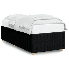 vidaXL Bettgestell Schwarz 90x190 cm Stoff