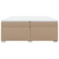 vidaXL Boxspringbett Matratze Cappuccino-Braun 200x200cm Kunstleder