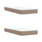vidaXL Boxspringbett Matratze Cappuccino-Braun 200x200cm Kunstleder