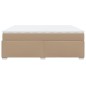 vidaXL Boxspringbett Matratze Cappuccino-Braun 200x200cm Kunstleder