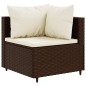 vidaXL 10-tlg. Garten-Lounge-Set mit Kissen Braun Poly Rattan vidaXL 10-tlg. Garten-Lounge-Set mit Kissen Braun Poly Rattan