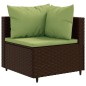 vidaXL 10-tlg. Garten-Lounge-Set mit Kissen Braun Poly Rattan vidaXL 10-tlg. Garten-Lounge-Set mit Kissen Braun Poly Rattan