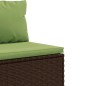 vidaXL 10-tlg. Garten-Lounge-Set mit Kissen Braun Poly Rattan vidaXL 10-tlg. Garten-Lounge-Set mit Kissen Braun Poly Rattan