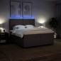 vidaXL Boxspringbett mit Matratze Dunkelbraun 200x200 cm Stoff vidaXL Boxspringbett mit Matratze Dunkelbraun 200x200 cm Stoff