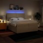 vidaXL Boxspringbett mit Matratze Creme 200x200 cm Stoff vidaXL Boxspringbett mit Matratze Creme 200x200 cm Stoff