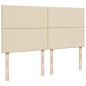 vidaXL Boxspringbett mit Matratze Creme 200x200 cm Stoff vidaXL Boxspringbett mit Matratze Creme 200x200 cm Stoff