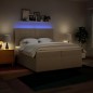 vidaXL Boxspringbett mit Matratze Creme 200x200 cm Stoff vidaXL Boxspringbett mit Matratze Creme 200x200 cm Stoff