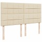 vidaXL Boxspringbett mit Matratze Creme 200x200 cm Stoff vidaXL Boxspringbett mit Matratze Creme 200x200 cm Stoff