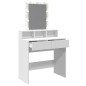 vidaXL Schminktisch mit LED-Beleuchtung Weiß 80x41x144,5 cm vidaXL Schminktisch mit LED-Beleuchtung Weiß 80x41x144,5 cm