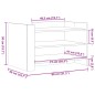 vidaXL Couchtisch Weiß 80x50x50 cm Holzwerkstoff vidaXL Couchtisch Weiß 80x50x50 cm Holzwerkstoff