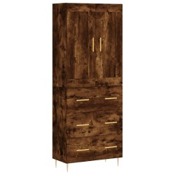 Highboard Räuchereiche 69,5x34x180 cm Holzwerkstoff