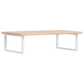 vidaXL Waschtischplatte mit Halterung Stahl und Massivholz Eiche