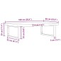 vidaXL Waschbeckenregal Wandmontage Stahl und Massivholz Buche vidaXL Waschbeckenregal Wandmontage Stahl und Massivholz Buche