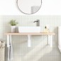 vidaXL Waschbeckenregal Wandmontage Stahl und Massivholz Buche vidaXL Waschbeckenregal Wandmontage Stahl und Massivholz Buche