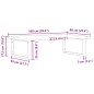 vidaXL Waschbeckenregal Wandmontage Stahl und Massivholz Buche vidaXL Waschbeckenregal Wandmontage Stahl und Massivholz Buche