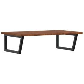 vidaXL Waschtischplatte mit Halterung Stahl und Massivholz Eiche