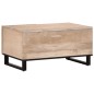 vidaXL Couchtisch Weiß 80x51x40 cm Massivholz Mango vidaXL Couchtisch Weiß 80x51x40 cm Massivholz Mango