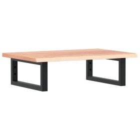vidaXL Waschtischplatte mit Halterung Stahl und Massivholz Eiche