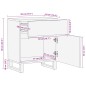 vidaXL Nachttisch Weiß 50x34x60 cm Massivholz Mango vidaXL Nachttisch Weiß 50x34x60 cm Massivholz Mango