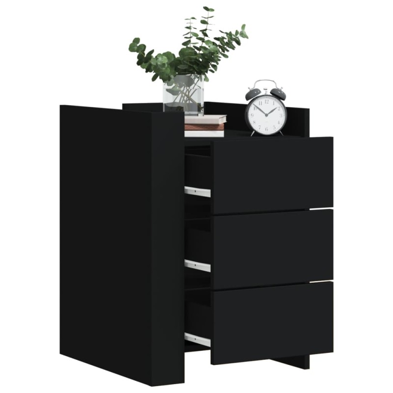 vidaXL Nachttisch Schwarz 45x50x65 cm Holzwerkstoff vidaXL Nachttisch Schwarz 45x50x65 cm Holzwerkstoff