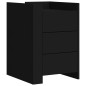 vidaXL Nachttisch Schwarz 45x50x65 cm Holzwerkstoff vidaXL Nachttisch Schwarz 45x50x65 cm Holzwerkstoff