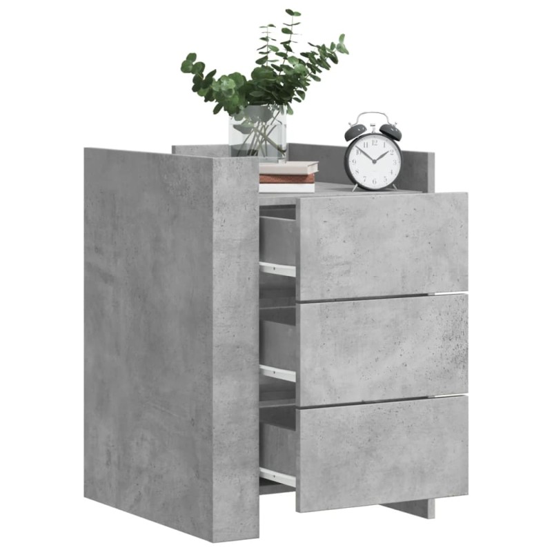 vidaXL Nachttisch Betongrau 45x50x65 cm Holzwerkstoff vidaXL Nachttisch Betongrau 45x50x65 cm Holzwerkstoff