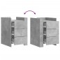 vidaXL Nachttisch Betongrau 45x50x65 cm Holzwerkstoff vidaXL Nachttisch Betongrau 45x50x65 cm Holzwerkstoff