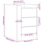 vidaXL Nachttisch Betongrau 45x50x65 cm Holzwerkstoff vidaXL Nachttisch Betongrau 45x50x65 cm Holzwerkstoff