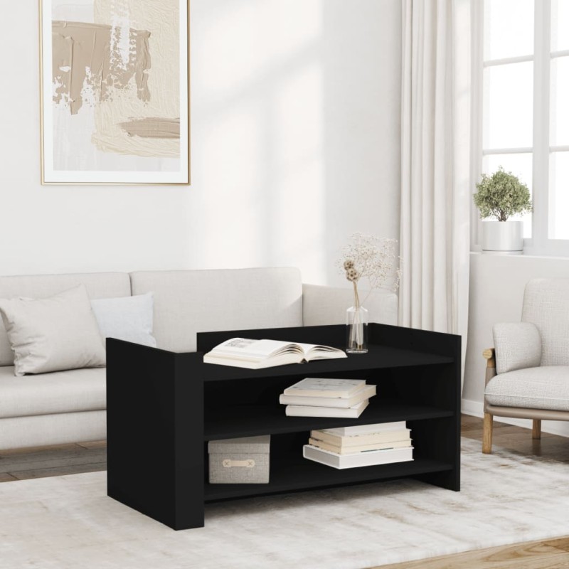vidaXL Couchtisch Schwarz 100x50x50 cm Holzwerkstoff vidaXL Couchtisch Schwarz 100x50x50 cm Holzwerkstoff