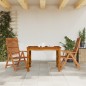 vidaXL Gartenstühle 2 Stk. Klappbar Verstellbar Massivholz Akazie vidaXL Gartenstühle 2 Stk. Klappbar Verstellbar Massivholz Akazie