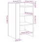 vidaXL Sideboard Braun Eichen-Optik 45x35x75 cm Holzwerkstoff vidaXL Sideboard Braun Eichen-Optik 45x35x75 cm Holzwerkstoff
