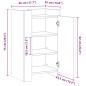 vidaXL Sideboard Braun Eichen-Optik 45x35x75 cm Holzwerkstoff vidaXL Sideboard Braun Eichen-Optik 45x35x75 cm Holzwerkstoff