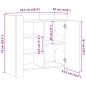 vidaXL Sideboard Braun Eichen-Optik 73,5x35x75 cm Holzwerkstoff vidaXL Sideboard Braun Eichen-Optik 73,5x35x75 cm Holzwerkstoff