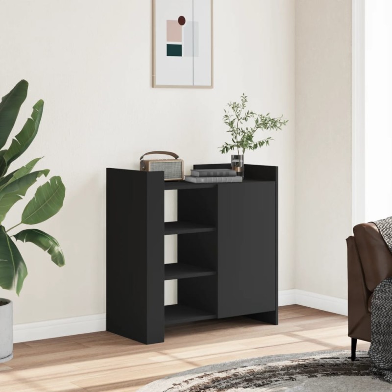 vidaXL Sideboard Schwarz 73,5x35x75 cm Holzwerkstoff vidaXL Sideboard Schwarz 73,5x35x75 cm Holzwerkstoff
