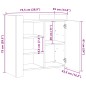 vidaXL Sideboard Schwarz 73,5x35x75 cm Holzwerkstoff vidaXL Sideboard Schwarz 73,5x35x75 cm Holzwerkstoff