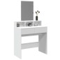 vidaXL Schminktisch mit Spiegel Weiß 80x41x144,5 cm vidaXL Schminktisch mit Spiegel Weiß 80x41x144,5 cm