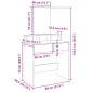 vidaXL Schminktisch mit Spiegel Weiß 80x41x144,5 cm vidaXL Schminktisch mit Spiegel Weiß 80x41x144,5 cm