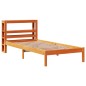 vidaXL Massivholzbett mit Kopfteil Wachsbraun 75x190 cm Kiefer vidaXL Massivholzbett mit Kopfteil Wachsbraun 75x190 cm Kiefer