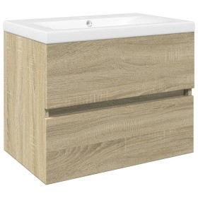 vidaXL 2-tlg. Badmöbel-Set Keramik und Holzwerkstoff